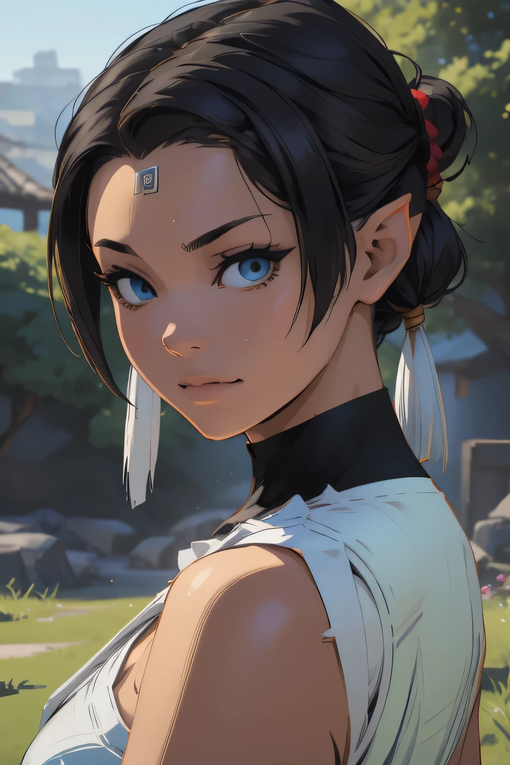 anime girl with blue eyes and a green dress posing for a picture, extremely detailed artgerm, ig model | artgerm, artgerm and atey ghailan, style artgerm, ashe, artgerm on artstation pixiv, artgerm. anime illustration, detailed digital anime art, artgerm portrait, ! dream artgerm