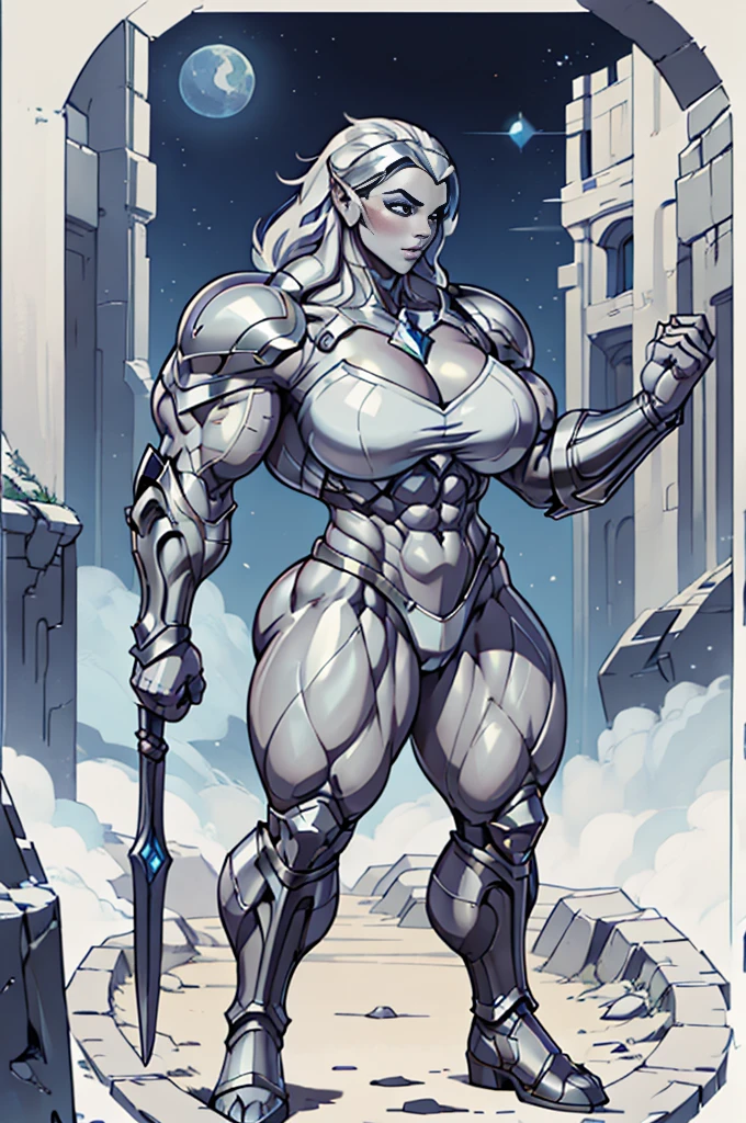 fantasy female character concept, sining radiant white, attractive and extremely muscular fantasy paladin woman, perfect and flawless musculature, fantasy plate armour, character concept, fullbody view, massive hypermuscular proportions, extremely large bulky musculature, feminine yet very strong and muscular, female bodybuilder proportion