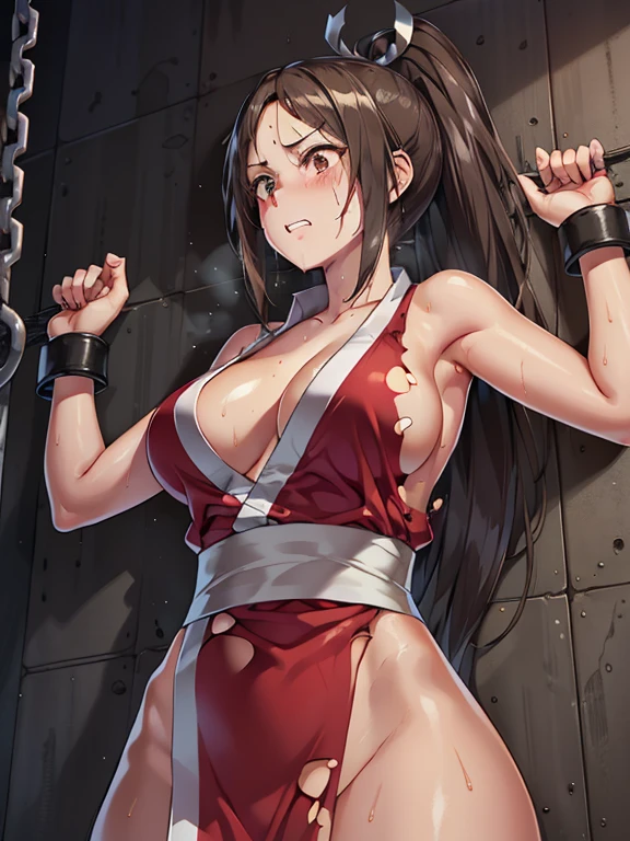 mai shiranui,, 、score_9, score_8_upper, score_7_upper, score_6_upper, score_5_upper, score_4_upper、Inspired by Japanese manga style, Manga style, How to draw manga, Digital drawing, An 8K masterpiece depicting a Japanese manga about girls in their twenties, Act as a slave, Anguished expression, A gesture of defeat, Torn clothes and black jilbab, Chained collar, spread, . Surrounded by a crowd of women. Face full of scars、Skin shiny with sweat、、 crying wet bursting out eyes, , ultra-detailed eyes,,expression of despair,Illumination that emphasizes shiny sweat{{{Spread }}},Infuriated, bandaid on face,tatteredclothing、full body,
. Six Pack Abs. Teary-eyed、Heartbroken、sniffle、downcast