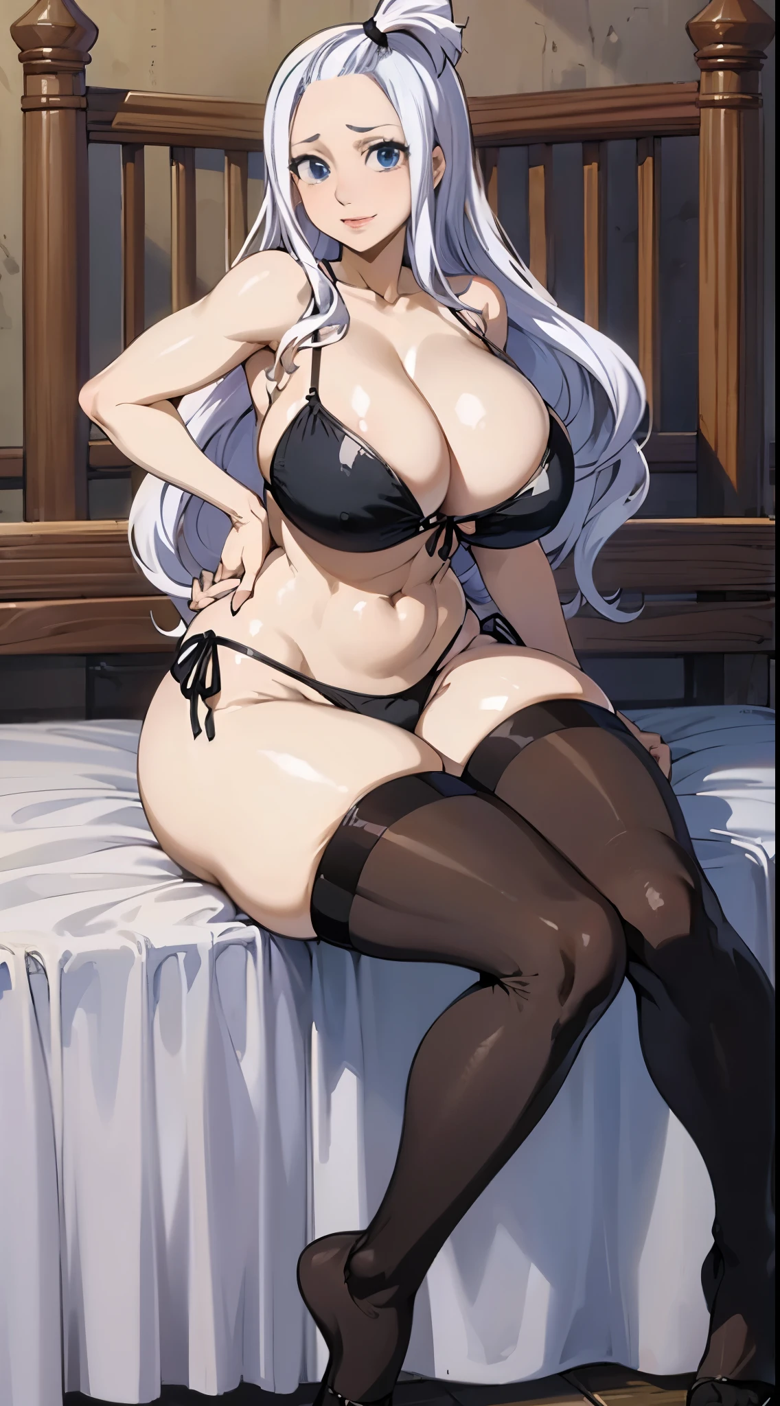 MiraJane Strauss, Huge tits, Massive breasts, perfect body, sexy pose, black stockings, Bikini, beautiful eyes, beautiful face, 