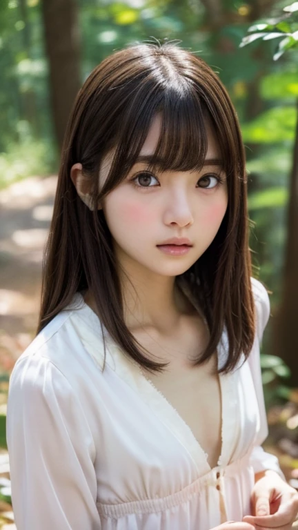wear a dress、(Virtual image:1.4)、(hyper realistically:1.4)、(realistically:1.3)、(soft light:1.05)、(improve qualityแสงในภาพยนตร์:0.9)、32ก、1 girl comes in、20 year old girl、แสงที่realistically、back lighting、Headlight、ray trace、(brighter light:1.2)、(improve quality:1.4)、、Eyes neatly、A face with more fine details、good quality eyes、(tired, Drowsiness and satisfaction:0.0)、 close to face、(Increases the mood of body lines:1.1)、(Increase the beauty of the skin:1.1)、((Satomi Ishihara))、((bare your body))、