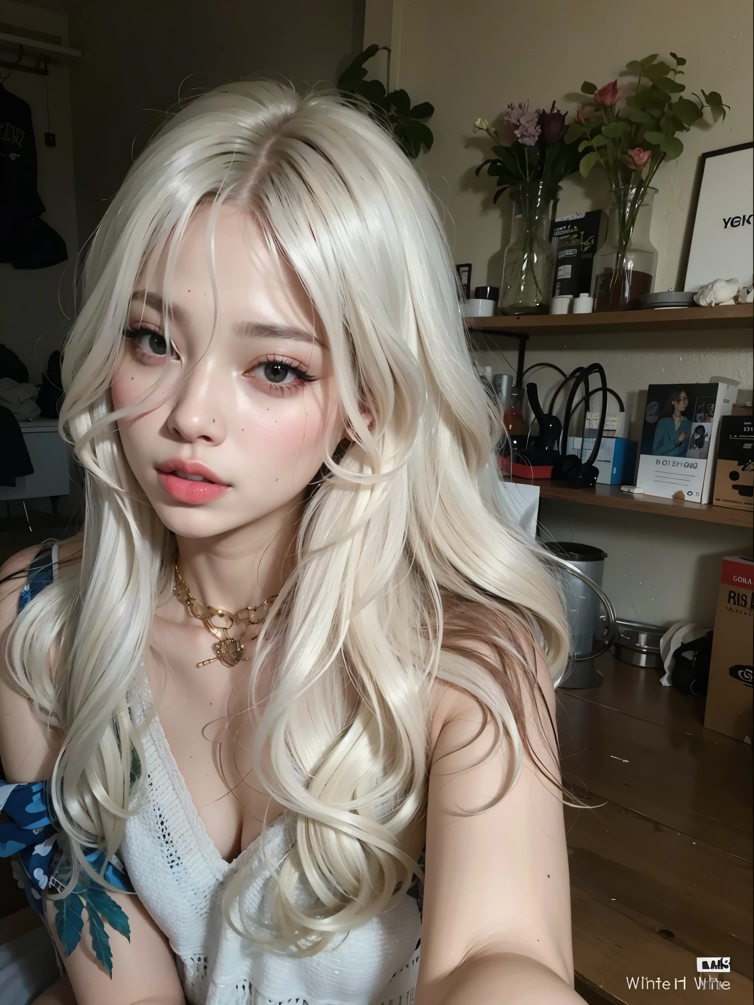 Jennie white hair