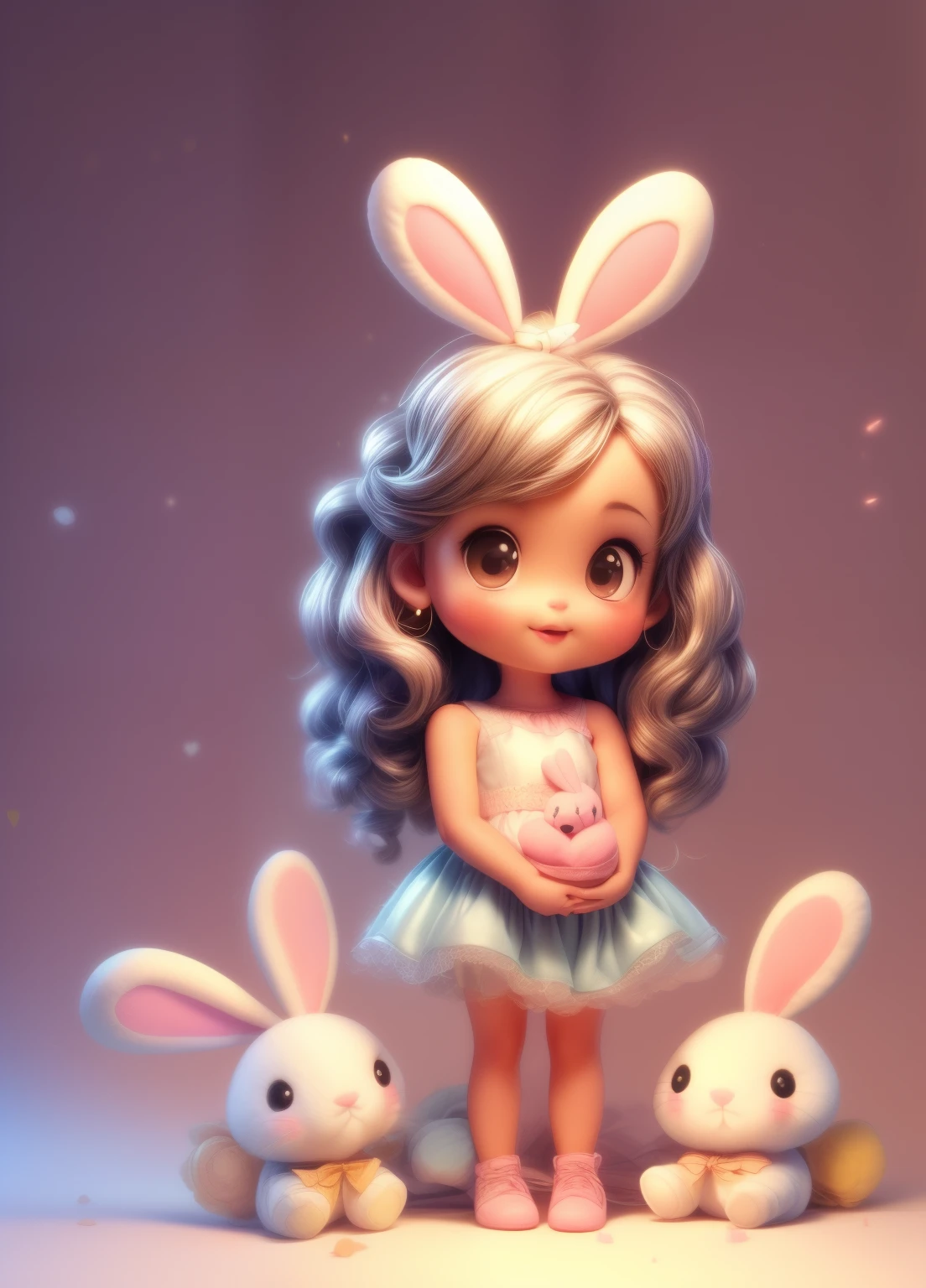 cute girl, beautiful girl, adorable girl, stuffed bunny, white stuffed bunny, soft stuffed bunny, girl hugging stuffed bunny, girl cuddling stuffed bunny, girl holding stuffed bunny, cute expression, happy expression, warm lighting, natural light, soft colors, pastel colors, cinematic lighting, photorealistic, highly detailed, masterpiece, 8k, cinematic quality, portrait shot