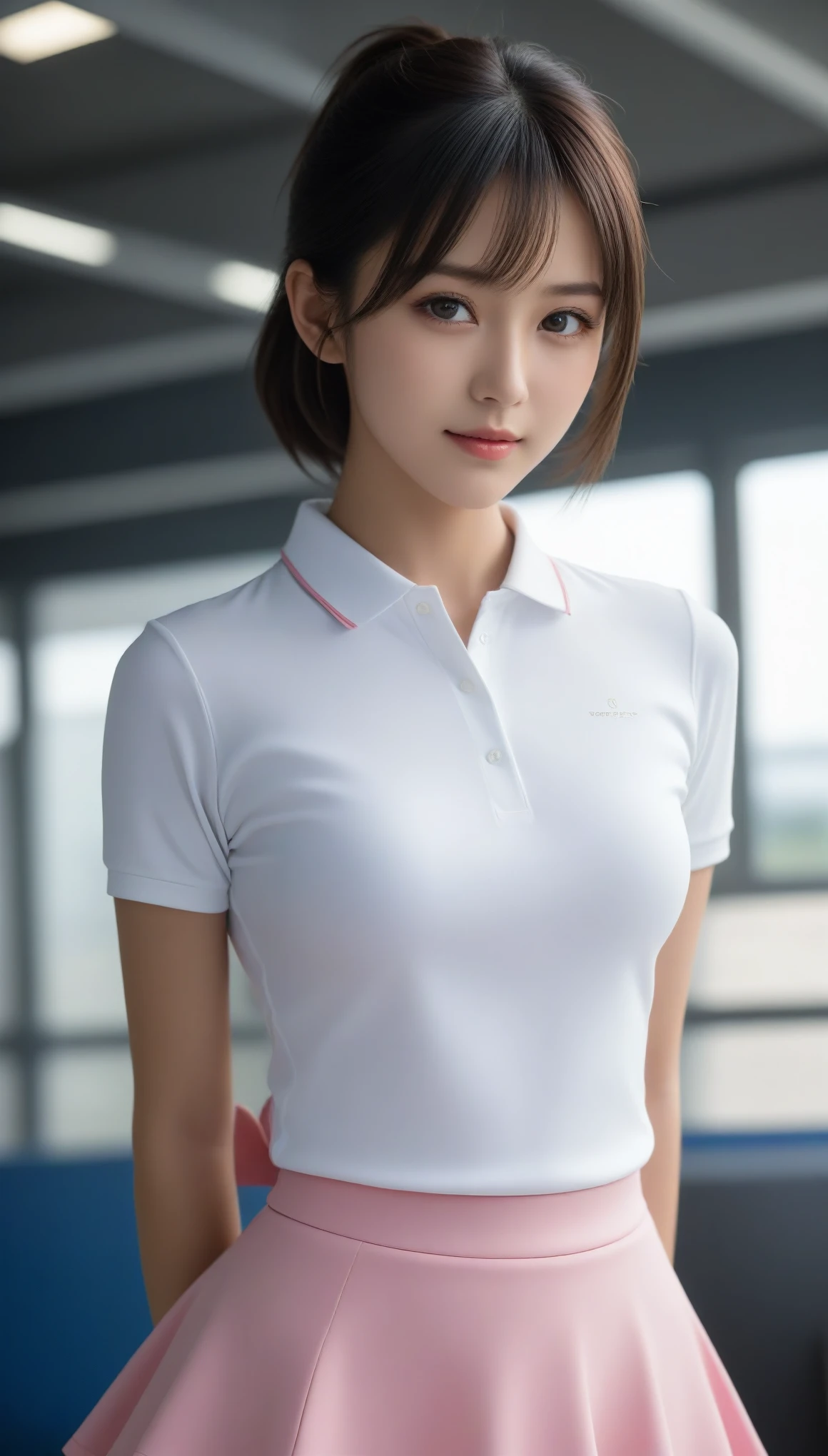 1 beautiful woman taking pictures on the grass of the villa，RAW photos，tmasterpiece，（highdetailskin：1.2），8k ultra high definition，digital SLR camera，gentlesoftlighting，high high quality，filmgrain，富士XT3，20 years old Asian woman，Wear simple clothes，（White long nurse uniform:1.2 and long skinny jeans:0.7，Detailed clothing details:1.3），perfect body figure，Perfect breasts and nipple bulge，The legs are straight and slender，Branded stylish shoes:0.6，Super detailed facial details and skin，Fair pink face and skin，The skin is pink，with light glowing，二重まぶた，Super detailed eyes，(Gloss on lips, eyeslashes, Glossy face, Best quality, Super high resolution, warm color，Wide lighting, naturalshadow),taken from behind， Show off your beautiful body, Full body shooting: 1.8