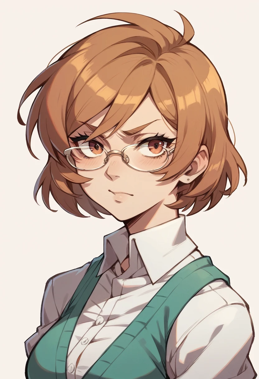 ercia ,  short hair, glasses