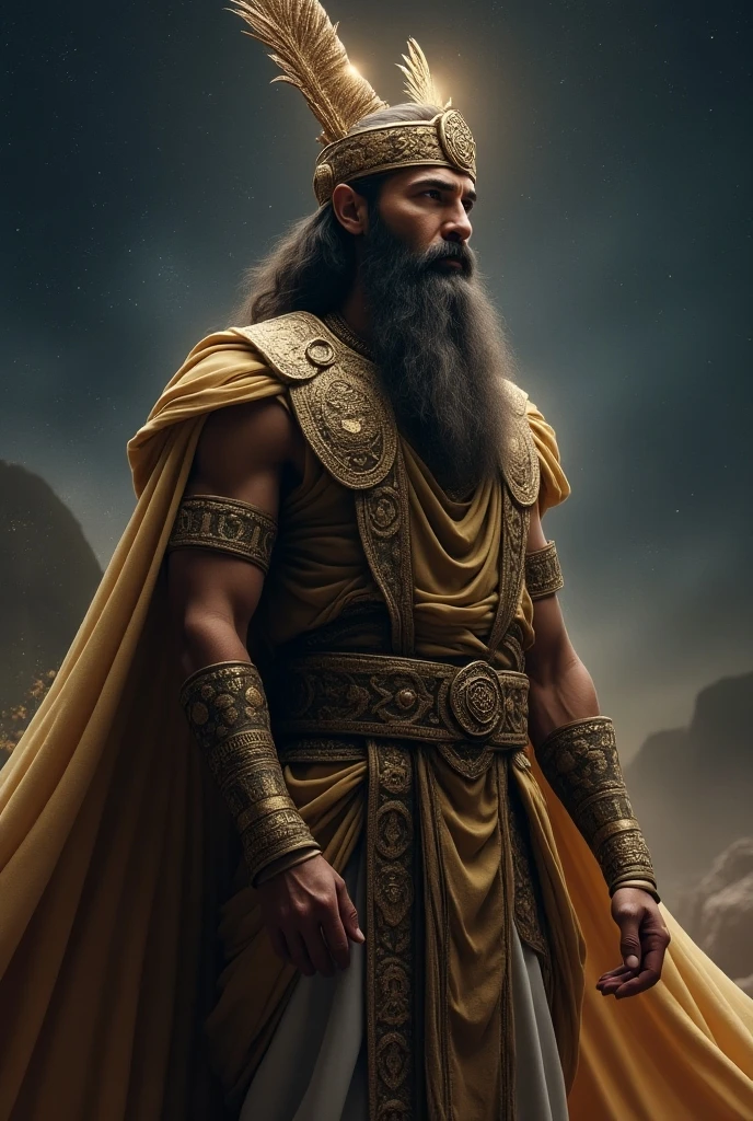 a profestional picutre of Spartan with red eyes and ash brown mid fade and Fu Manchu mustache , as warrior with armor and weapon, full armor, helmet, weapon, holding weapon, <lora:MahabharataPunkAI:0.7> mahabharatapunkai , Knight's Vow: Behavior: The character kneels before a respected figure, one hand placed over their heart, the other extended in a pledge. Their words are solemn and unwavering, echoing their dedication to honor, loyalty, and duty. , , camera angle from side and portrait, photorealism,unreal 5 daz,perfectly drawed hands,perfectly drawed face,perfect body,extremely detailed artgerm greg rutkowski greg,((ultrasharp)),((masterpiece)),((best quality)),((ultradetailed)),((intricated details)),ultradetailed character,detailed face,intricated face details,<lyco:GoodHands-beta2:1>,extremaly detailed background,perfectly detailed face,character focus,intricated details of face,fFaceDetail <lora:add_detail:0.7> ultra realistic,32k,RAW photo,(high detailed skin:1.2),8k uhd,dslr,soft lighting,high quality,film grain, beautiful and aesthetic,extremely detailed <lora:royta v1.1:0.7>