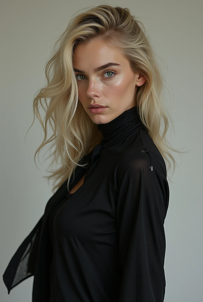 Photography of a stunning girl, Tragen eines tief ausgeschnittenen Oberteils, (((sehr schwere Oberweite))), gewelltes Haar, Auf Felsen sitzen, am Strand, schaut in die Kamera, Symmetrische Augen, symmetrisches Gesicht, fotorealistisch, Fotografie, Pfadverfolgung, Spiegelnde Beleuchtung, Volumetrisches Gesichtslicht, Pfad nachgezeichnetes Haar, Sichtbare Schatten, kompliziert, Aufwendig, Hyperrealistisch