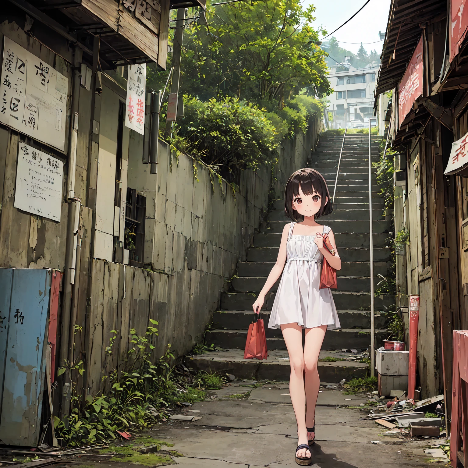 
(masterpiece、Best Quality)、((3 girls、Girl in summer clothes 、Detailed face、smile))、Have fun exploring as a group、(Poor conditions)、Figure-centered composition、( housing complex、An abandoned hot spring town 、Dark and unsanitary、Bulky garbage、Battleship Island:1.2、Stairs to the basement、 underground shopping mall)、 perfect anatomy 