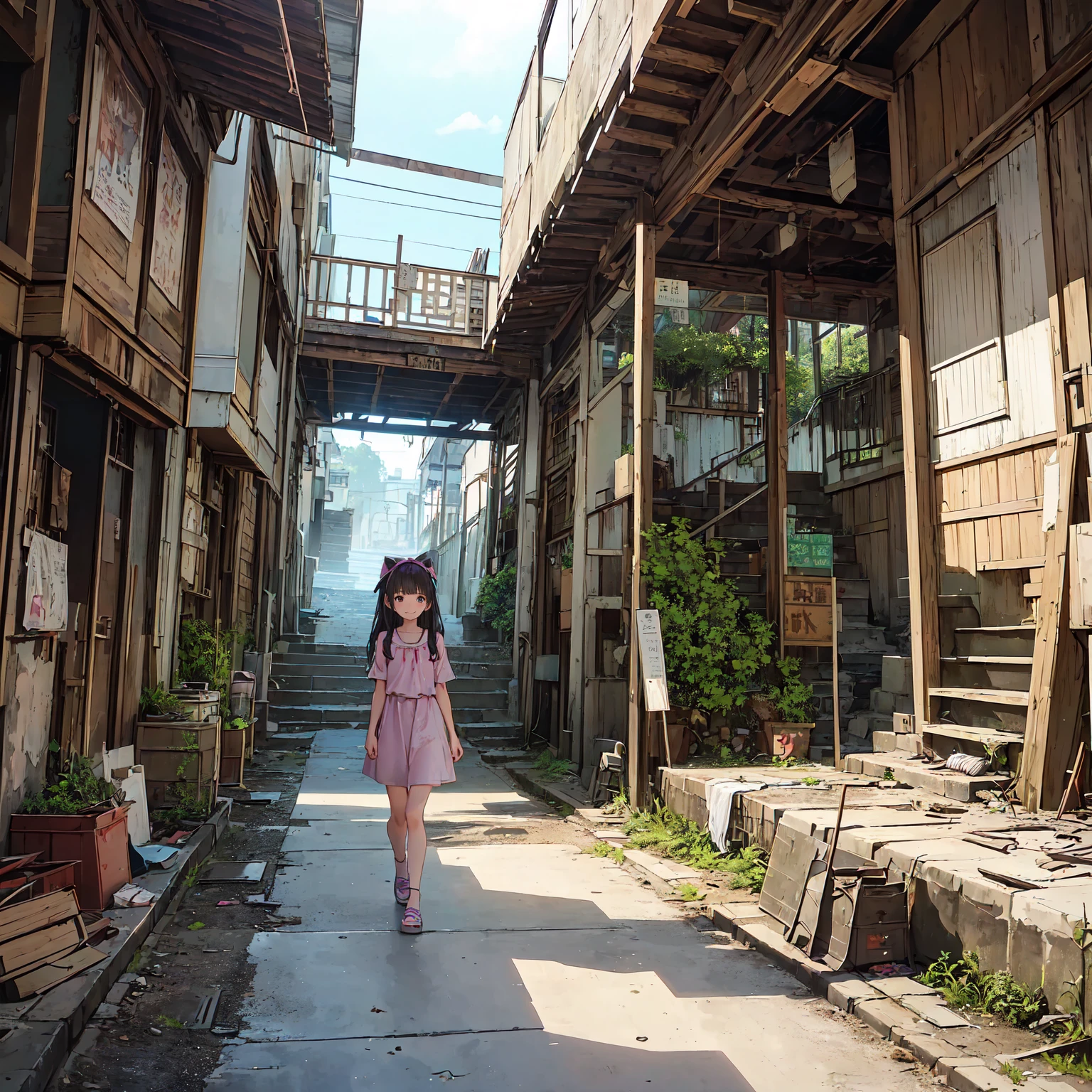 
(masterpiece、Best Quality)、((3 girls、Girl in summer clothes 、Detailed face、smile、Figure-centered composition))、Have fun exploring as a group、(Poor conditions)、( housing complex、An abandoned hot spring town 、Dark and unsanitary、Bulky garbage、Battleship Island:1.2、Stairs to the basement、 underground shopping mall)、 perfect anatomy 