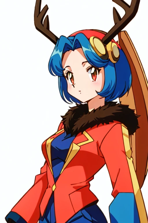 Female furry stag beetle pokemon 90s anime style