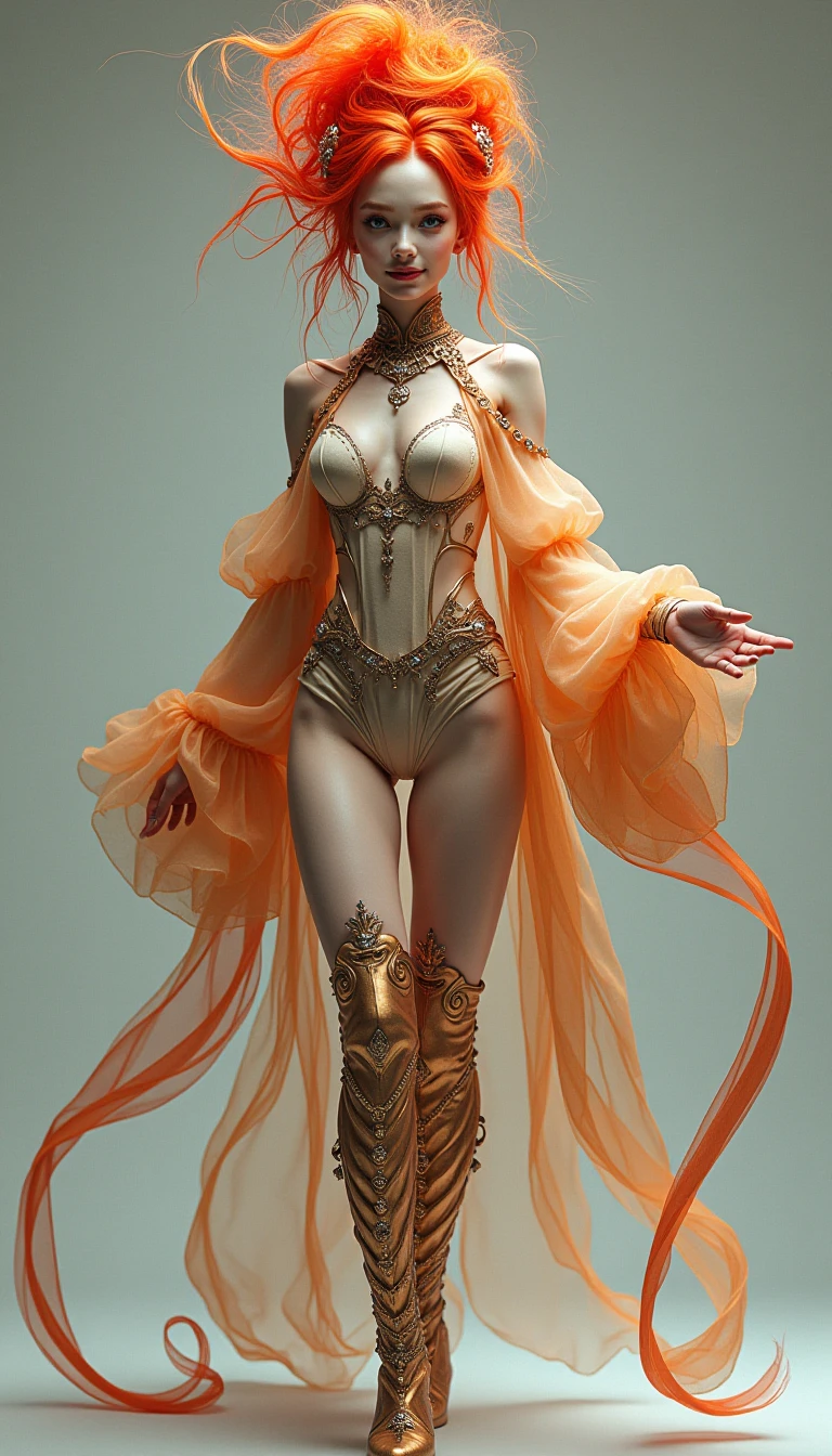 (heavy breasts)、top-quality、​masterpiece、超A high resolution、（metal white dragon armor）、(((Colossal tits))),dragon armor、(((Detailed Micro Bikini))),(Wear a beautiful crown made of intricate gemstones),(Photorealsitic:1.4)、Raw photo、女の子1人、(((Random hair))、(((Take different poses)))、glowy skin、(((Chinese Dragon)))、Intricate and ornate hair ornaments、（Gorgeous Jewelry Necklaceystical expression）、（Full Body Angle）、((Light red hair)),（Fight big dragonetal metal bikini）、(((Sahara desert background)))、Precipitous cliffs)、((super realistic details))、portlate、globalillumination、（sexypose）、Shadow、octan render、8K、ultrasharp、Colossal 、Raw skin is exposed in cleavage、metals、Details of complex ornaments、Japan details、highly intricate detail、Realistic light、CGSoation Trends、Blue eyes、radiant eyes、Facing the camera、Toostock、（Full Body Angle）、（veils）、(((desert background)))、highcontrast、