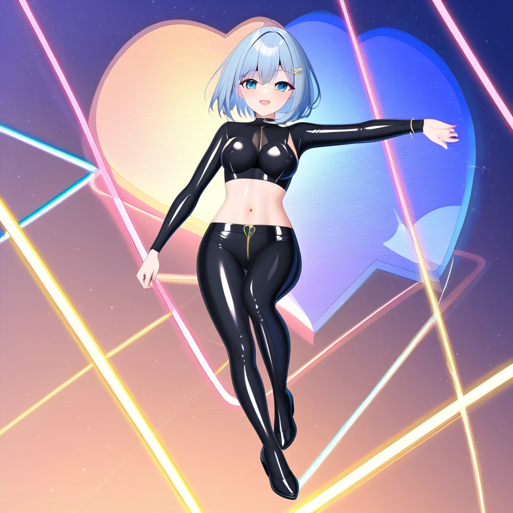 (Multiple girls),(最High image quality, 8k, masterpiece:1.3), (24-year-old adult:1.5), (Grey Hair), ( bob cut ), (Oblique sky blue eyes), (( full body rubber suit 、blue、yellow line、colorful、no zipper 、rubber suit glossy 、Perfect fit、Full body shot、Look over here while lying down、City、Night view)), ([Ultra Clear:1.5), ( shiny skin:1.1),(Pale skin:1.1),High image quality、Clear contours