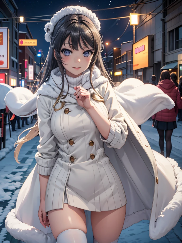 Sakurajima mai, girl,snow fall, heavy snow fall, night time, winter open zip white colour sweater, yellow stockings, looking at viwer,hands up, perfect body, perfect anatomy, perfect body, perfect finger, perfect legs,best art,high resolution,8k resolution,8k quality,best quality artwork, award winning, beautiful girl, beautiful face,1girl,solo,shaonv,fur-trimmed coat,smile,white coat, smooth colours, perfect body colour, Blue eyes,Long hair,
Snow Trees, Sexy, Close, Solo, 1girl, Long Hair, Closed Mouth, masterpiece,