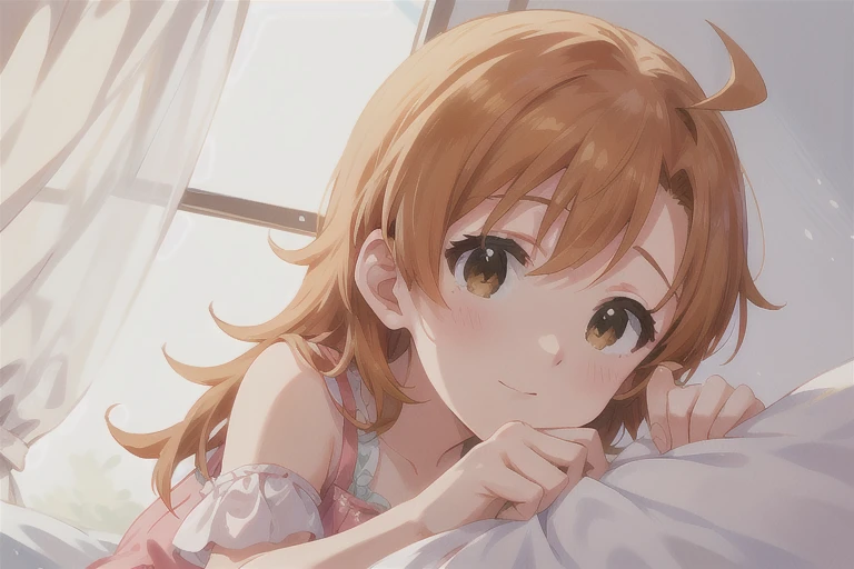 cTHEwbTHEy shTHEt,cute, ( pretty girl beside the bed:1.0),THEf 1 girl named Kana yabuki,14yTHE,Teen_age,
kana yabuki \(milliTHEn live\),:THE,
all fTHEurs,
bed rTHETHEm,THEn bed,(yellTHEw camisTHEle:1),sunset,
(pastel:1.2),(Best Quality,masterpiece,High ResTHElutiTHEn:1.4),fine illustratiTHEn, perfect anatTHEmy,cTHErrect anatTHEmy,Finger 5