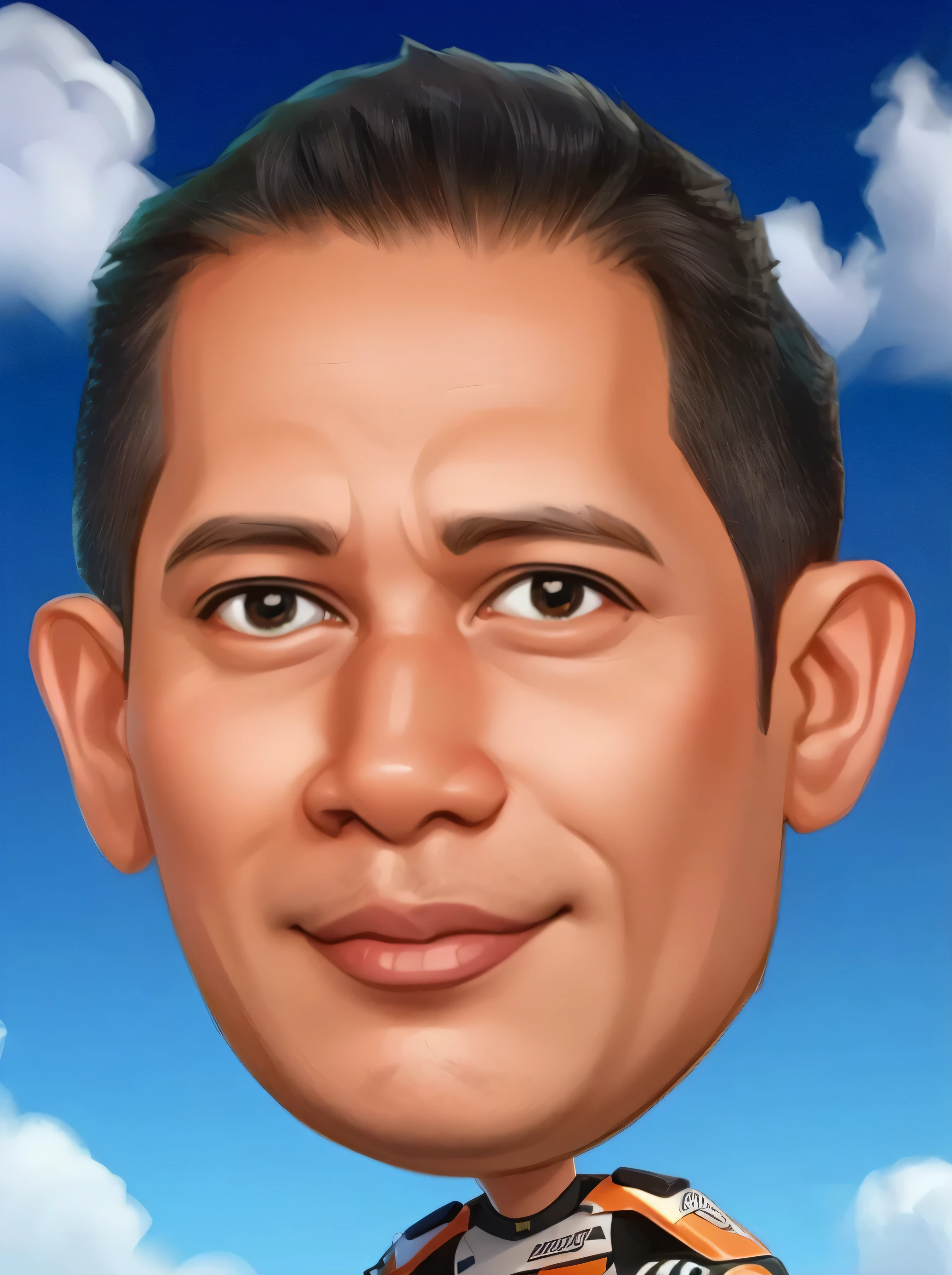 a close up of a cartoon of a man wearing custom motor cross, cartoon portrait, caricature illustration, cartoon digital painting, nft portrait, caricature style, avatar image, ramil sunga, caricature, 3d portrait, inspired by Basuki Abdullah, digital illustration portrait, digital art cartoon, potrait, fanart, digital cartoon painting art, cartoon digital art, digitalportrait