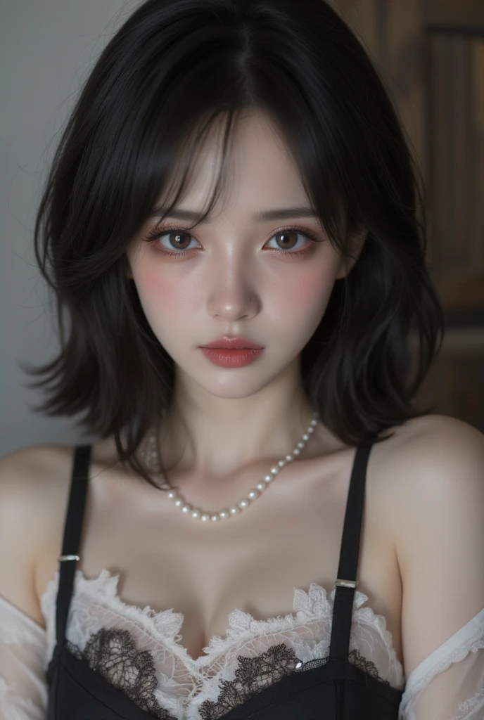 4K,((Highest quality)), ((masterpiece)) , BREAK,((((one girl)))),(Gaunt:1.2),(detailed),((In the Car)),((One girl)),((nude)),naked,(()),((flat chest:1.6)), (stare at viewer with stern eyes:1.5),((one girl)),(bitting own lip:1.1),(angry:0.9),nose blush,(shamefull:1.2),(bob cut hair),surprised, ((beautiful realistic face)),((intricate choker necklace)), ((intricate earrings)), beautiful korea women, beautiful young south korea women, young and adorable korean faces, gorgeous young korean women, korean girls, girls cute beautiful faces, korean female idol portraits, young and cute asian faces , cute natural anime faces, asian cute faces,((finely detailed face)),((symmetrical eyes)),((glistening eyes)),((glistening eyes )),((large eyes)),(( pretty eyes)),(detailed),Perfect Face,((One girl)), ((clear eyes)),((show nipples)),((beautiful skin)),(don't wear anything) ,(((show nipples))),(upper body),((naked))