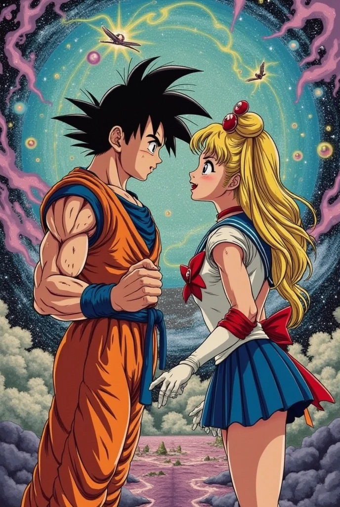 Goku e Sailormoon 