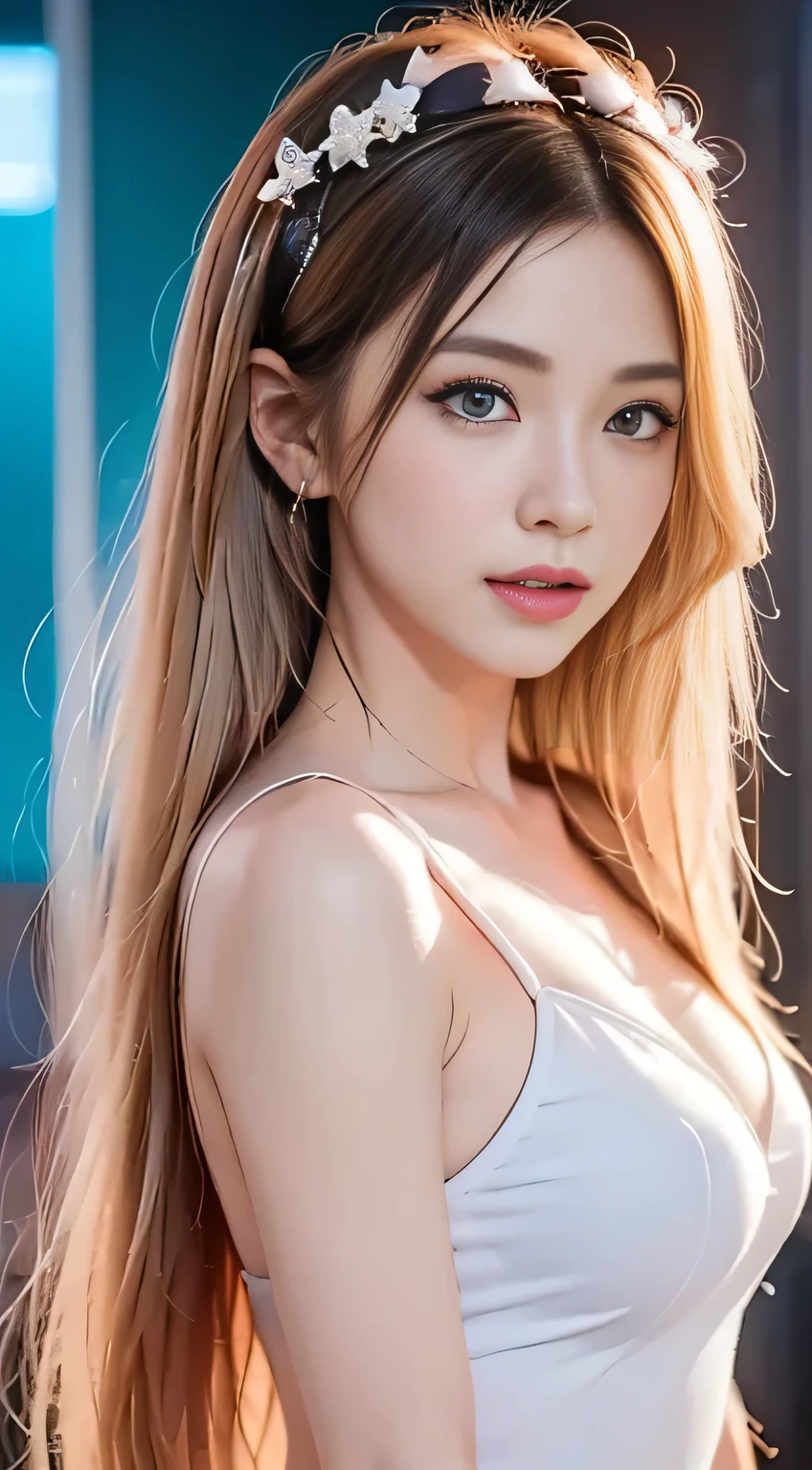 Immerse yourself in the elegance and refinement of a beautiful blonde girl with charming green eyes. Leverage 8K resolution 3D technology and Octane rendering technology,A hyper-realistic depiction of her facial details. Intricate, sharp details and smooth rendering style , Combined with film studio lighting, Will make this work of art a true masterpiece. Get ready to make a splash on ArtStation,Because it will become a trendsetter in the digital art world.