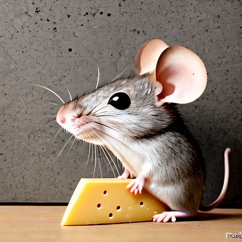 there is a mouse that is sitting inside of a piece of cheese, anthropomorphic cheese wedge, stanley mouse, anthropomorphic mouse, mouse, mouse face, dino mouse, stone art, rock painting, spotted ultra realistic, profile pic, mouse head, 5d, 5 d, r / paintedminis, rock art, & even a little mouse