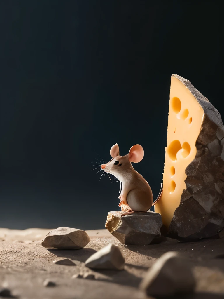 there is a mouse that is sitting inside of a piece of cheese, anthropomorphic cheese wedge, stanley mouse, anthropomorphic mouse, mouse, mouse face, dino mouse, stone art, rock painting, spotted ultra realistic, profile pic, mouse head, 5d, 5 d, r / paintedminis, rock art, & even a little mouse