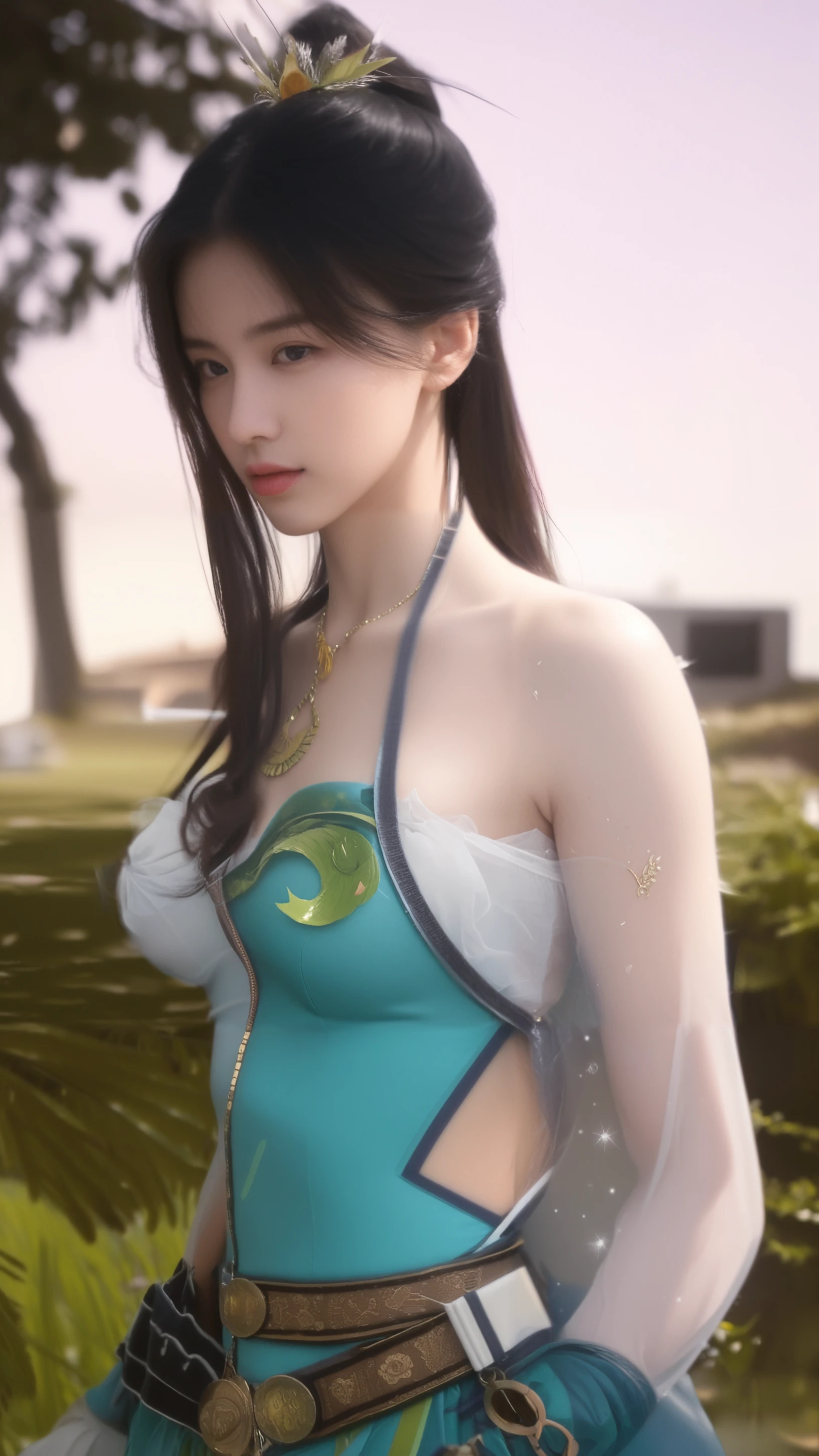 (((1 fairy standing on a lotus pond))), (((nude))), hair jewelry, double tail, (exquisite jewelry), flawless beautiful face of goddess Athena ,((white lace bikini with exquisite details)), legendary goddess, symbolic goddess, sparkling beautiful goddess style, red lipstick,(shy), detailed and delicate, beautiful lips delicate and delicate details, (pure and flawless face: 1.9), goddess body, round chest, long flat bangs, flower tattoo on forehead, beautiful face Bright and well-proportioned eyes , (light purple eyes: 1.8) , (big round eyes and makeup, sexy wet eye makeup, very beautiful and meticulous hair makeup, long and delicate hair, delicate, shape: 1.8), shape : and vivid, ((stars that make up the sky: 1.7), (((sky in the sky and the blue gate of fictional time and space: 1.8))), fictional art, (( lambent))