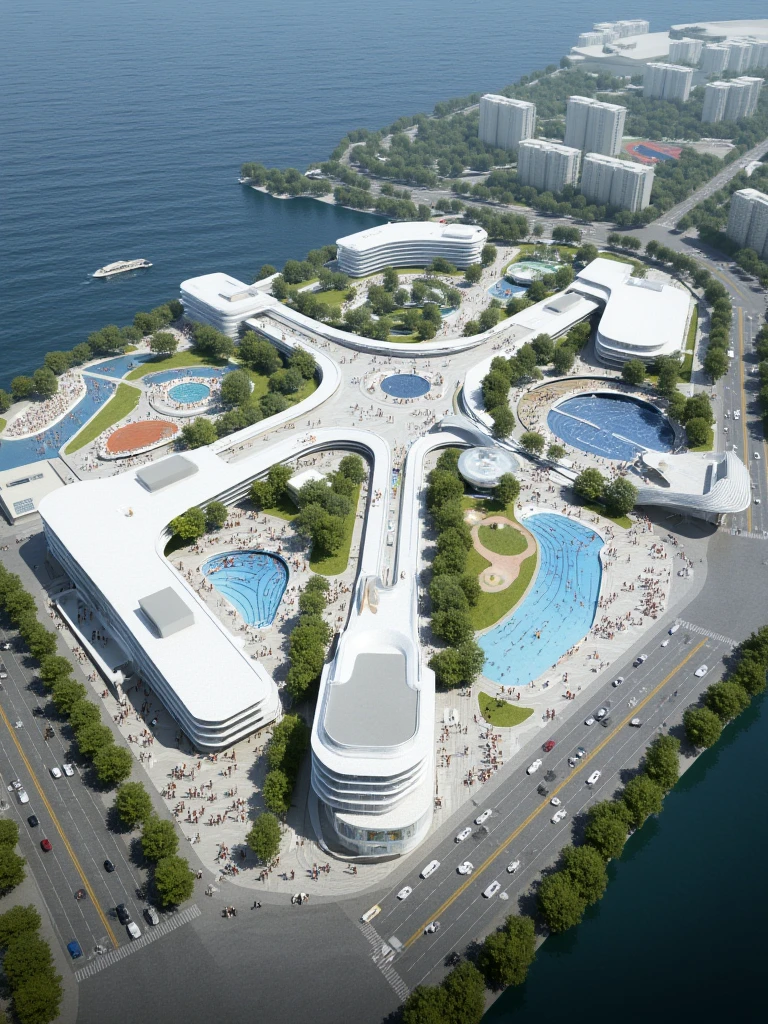  as a reference has a project with a distribution of spaces in the shape of a Y to generate an architectural project for a sports complex with an emphasis on water sports, 