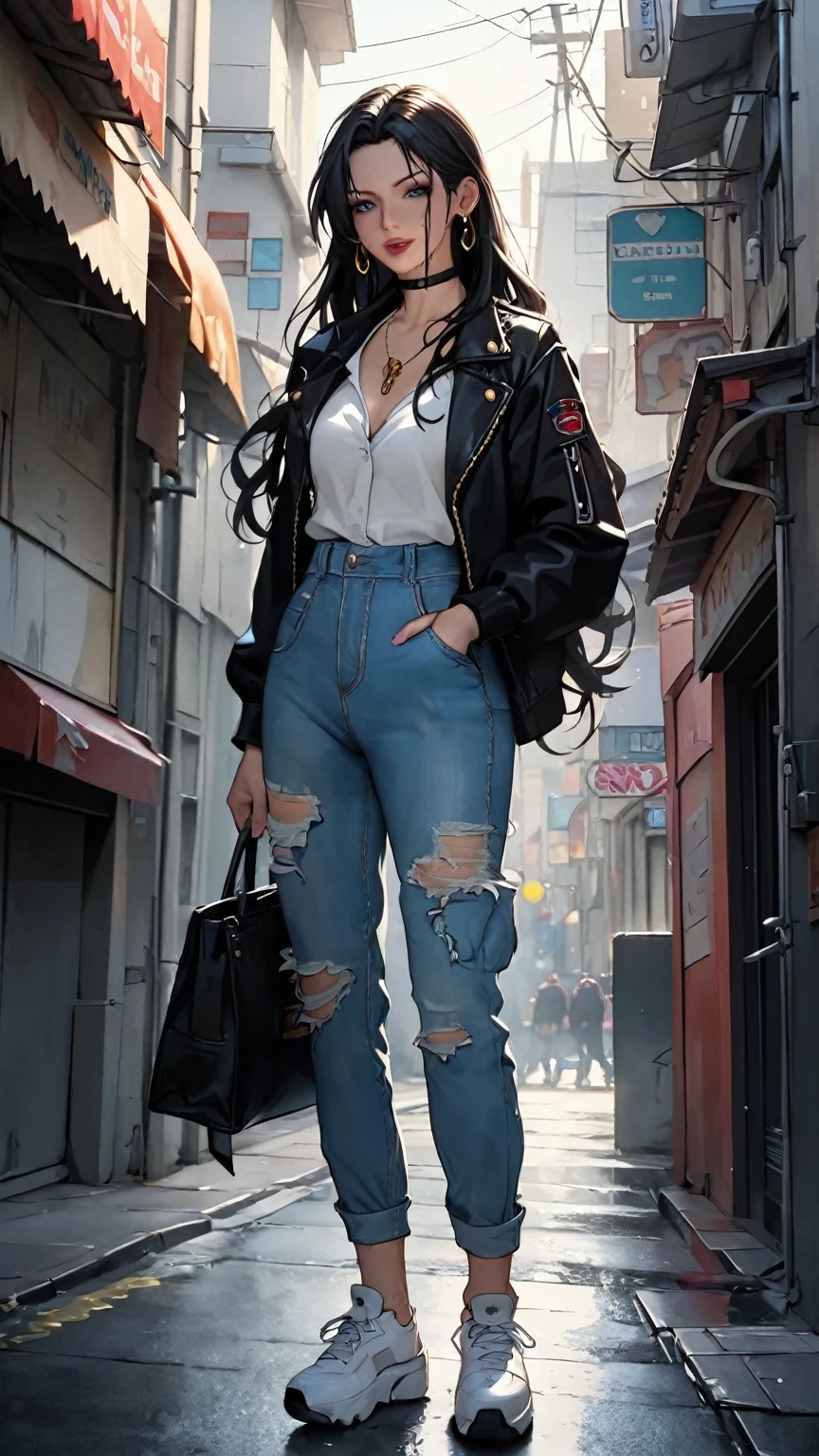 Boa hancock, anime, turkey flag tshirt, best quality, high quality, highres, beautiful women, high detail, good lighting, lewd, hentai, (((rolled up jeans))), (((bare feet))), latex top, bare midriff, (bare thighs), (black latex gloves), leather choker, (wet jeans), (((wetting herself))), (((peeing herself))), (((peeing self))), (pee streaming down legs), peeing stain, (puddle), (thick thighs), nice long legs, lipstick, detailed face, pretty face, seductive face, sexually aroused, sexually excited, ((in water bathing)), hihelz