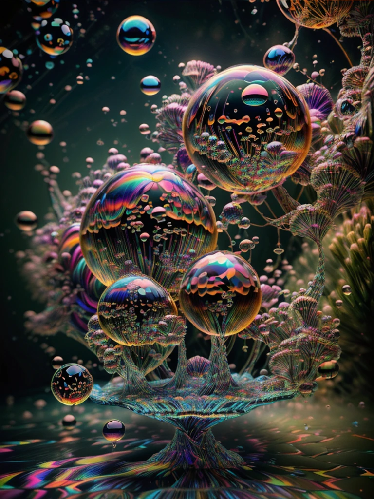 A close up of beautiful bubbles floating on top of each other, LSD, DMT imagery. octane render, psychedelic droplets of water, abstract liquid, and intricate rainbow art. octane render, black 3d fluid simulation,  ethereal bubbles, swirling liquids, and highly detailed, octane render, reflective rainbow bubbles, twisted colors inside of glass spheres, Psilocybin Dream inside an amazing image of light emerging from colors in a shimmering glass morphing out of colors, bright neon and fluorescent colors,very bright, vibrant colors, perfectly formed and symmetrical reflective bubbles and spheres, attention to detail with these beautiful bubbles and spheres, Extreme Hallucinations in a gorgeous piece of  psychedelic digital artwork, Stunning, pixel art, tripped out colors, 4d mandelbulb psychedelics, glass like psychedelic landscape, intricate rainbow environment, psychedelic underwater brightness and glow with neon colors, glowing colors twist inside of translucent glass spheres and bubbles with light and color reflecting off of both in bright fluorescent colors, psychedelic trip, fluorescent and neon aesthetic, psychedelic vibrant colors, bright psychedelic paint splattered backgrounds,swirling spirals and vortex, bright vibrant colors popping out from 3d glass spheres, Rotational Symmetry, Pixel Assets, Portrait photography, Surrealism, Photorealistic, Hyperdetailed, Glass Morphism, Digital Art, Sparkle, Optical Illusion, Glowing Light, Reflective Light, Overexposure, Backlighting, Depth Of Field, Spheres and bubbles show perfect Symmetry, UHD, High Details, High Quality, Super Detailed, Full Focus, Awe inspiring, Shockingly unique wallpaper art, Breathtaking, Indescribably Beautiful, Heaven sent images, Best Quality, Award Winning, MasterpieceA close up of beautiful bubbles floating on top of each other, LSD, DMT imagery. octane render, psychedelic droplets of water, abstract liquid, and intricate rainbow art. octane render, black 3d fluid simulation,  ethereal bubbl