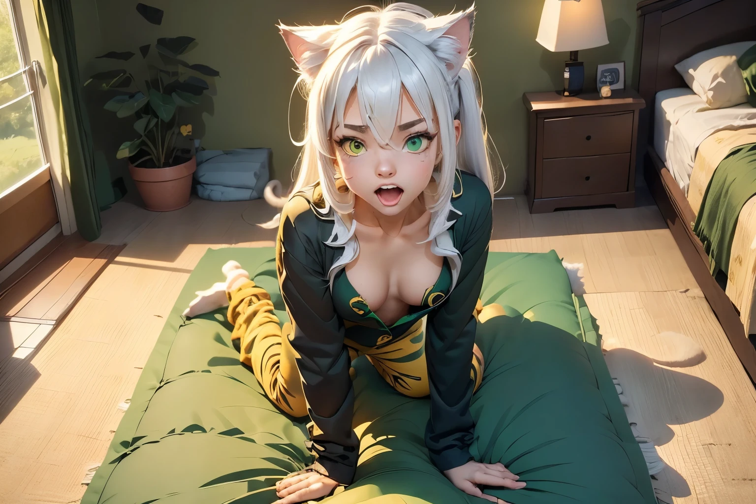 poste de missionnaire, Breasts spread apart, position cowgirl, lying on a bed, position TWERK, aux seins nus, vraiment gros boobasterpiece), anime girl avec de gros seins, jolie fille anime, [ Digital art 4 km ]!!, Style Anime 3D réaliste, Jolie fille d’anime, extremely detailed art, oppaï, Style animé 4K, Rendu photo réaliste Anime girl, Anime hyper réaliste, Anime style. 8