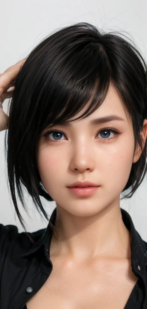 Kokoro, (best quality, ultra-detailed), (realistic:1.37), beautiful and detailed face, ultra-realistic texture, red lipstick, bright colors. High definition, 8k. expression with seductive and sexy look