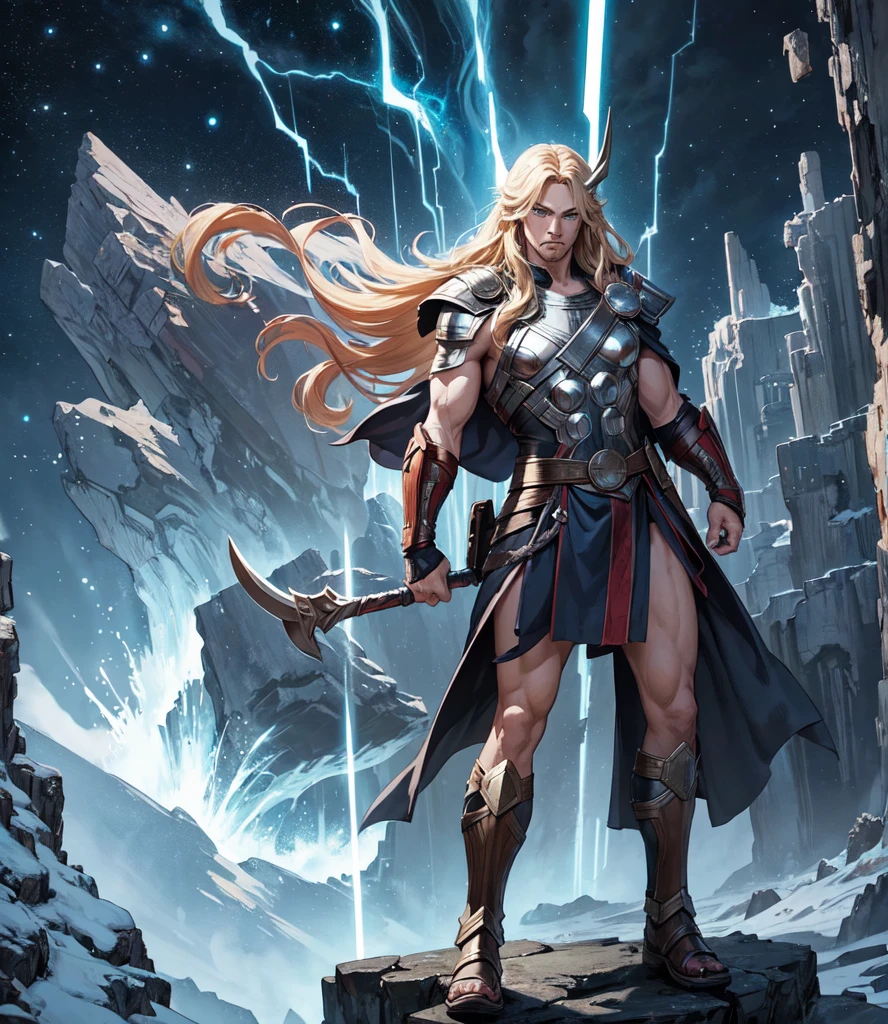  create an image model of Thor from Norse mythology (Don't use UCM templates and/or comic books )