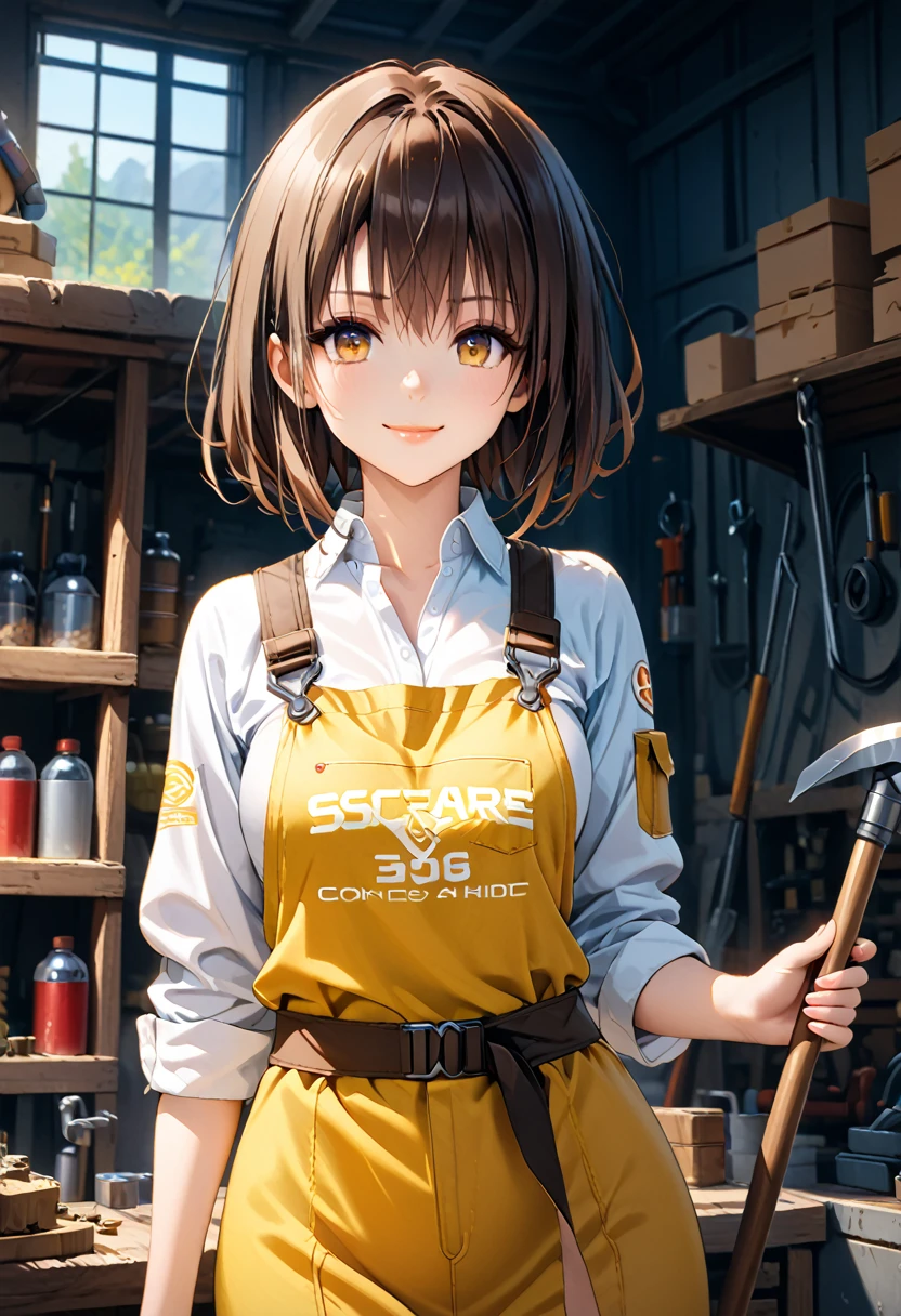 masterpiece, best quality, score_9, score_8_up, girl, light smile, fantasy, mechanic,