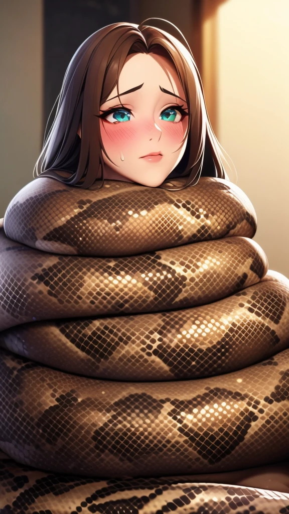 masterpiece, best quality, highres, Tifa Lockhart, messy hair, beautiful long hair, unique hair detailed, medium breasts, breasts out, blue skirt, beautiful detailed eyes, cleavage, snake, (coiled), (python), snake scales detailed, restrained, shocked face, blushing face, playing park, masterpiece}}}, {{highly extreme detailed}}, solo, Focus on the girl, anime, (milk dripped from her nipples), blush, {orgasm}, {sweaty}, {{python sex}}, (((object insertion))), jangle, spread arms, interspecies, bestiality, (Giant python bestiality, Giant python sex, ((Giant python Rape)), Giant python Rape, Giant python Coils, Passionate Squeeze) (((Giant python coils, Passionate squeeze, ))), coils,((Tifa is wrapped around a giant python)), ((giant python rape)), giant python sex, playing park background 