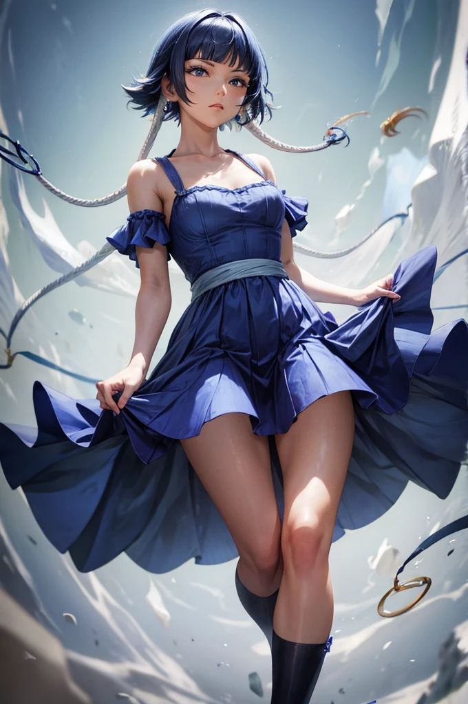 Blue dress,princess 