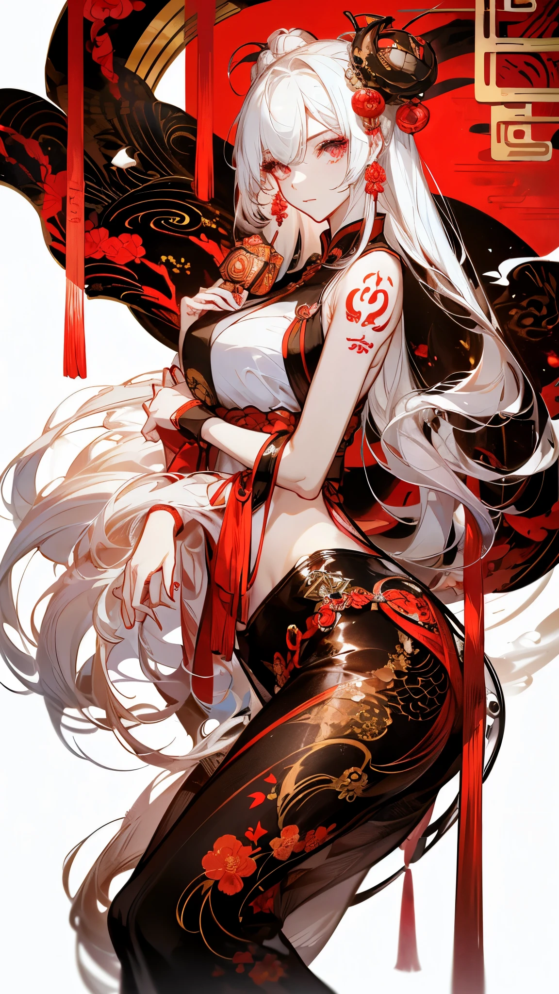 witch、official art, unity 8k wallpaper, ultra detailed, beautiful and aesthetic, masterpiece, best quality, chinese style, (zentangle, mandala, tangle, entangle), ecstasy of flower, 1girl, extremely detailed, dynamic angle, cowboyshot, the most beautiful form of chaos, elegant, a brutalist designed, vivid colours, romanticism, by james jean, roby dwi antono, ross tran, francis bacon, michal mraz, adrian ghenie, petra cortright, gerhard richter, takato yamamoto, ashley wood, atmospheric