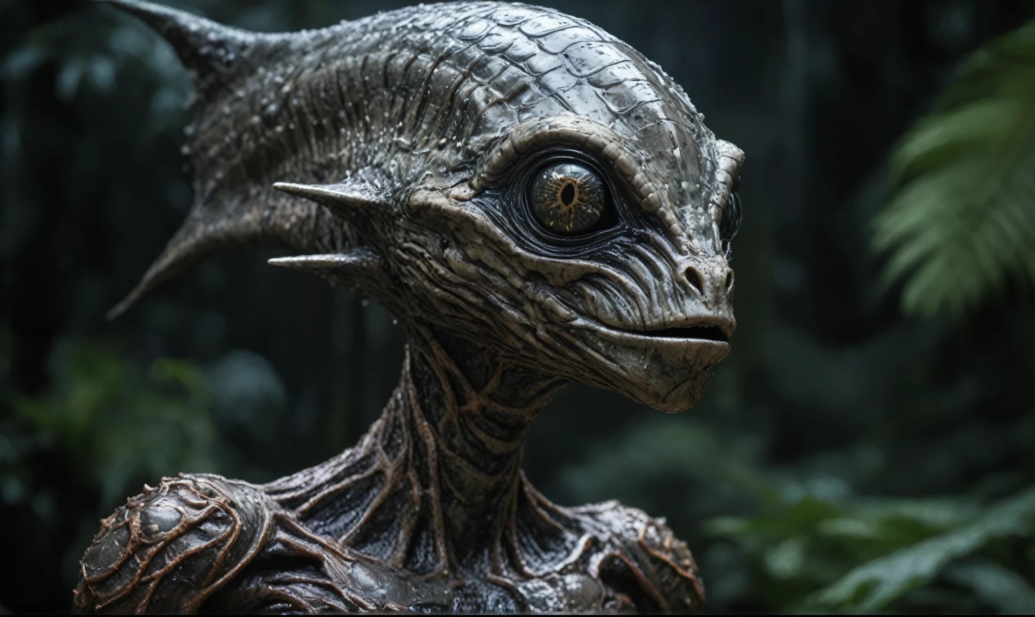 full body length shot,nerd graphite  Alien Entity,native africa slave,folk tweed wear ,nowadays azctec central city,mpontains on background,Cinematic,soft colors, Technicolor,natural skin textures, hyper realism, hyper detailed,Extremely detailed,High contrast,Masterpiece,Realistic,Ultra Detailed, intricate details,realistic humid leather,extremely intricate details,Epic Realistic, cinematic style, irina yermolova,high contrast,hdr,extremely detailed,Petra of Southern Jordan,masterpiece, intricate details, eyes extremely detailed, high detailed eyes,8k resolution,retina, Nikon Z9,Korea,orc,, Pisces, transition between two art styles, Double contact, X-ray, Creative, vivid light, fantasy, Abstract, Surrealism, super detailed, high resolution,insanity wear,skin  almost translucent,  symbols of mourning and gothic elements, further emphasizing its dark air,Mestichino,Light particles,chaos,starfish's leather
