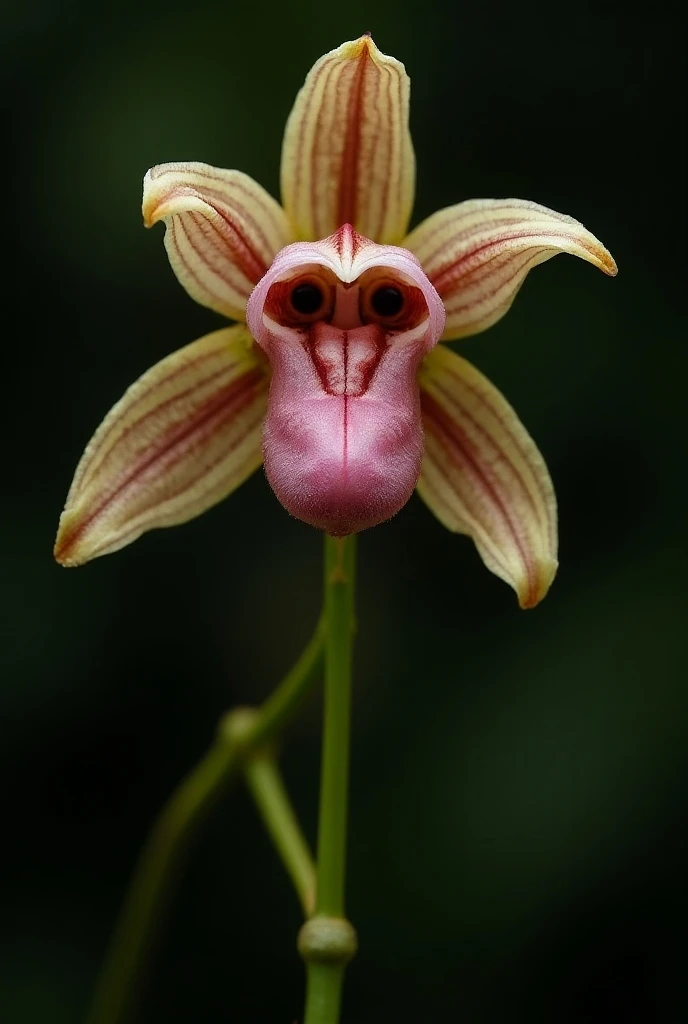 transform the flower into an alien being