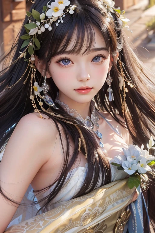 open V-chested clothes royal, Wet body of thin silk fabric, Thin silk lace dress, (huge ,cleavage),, white pink, blue ,best qualtiy,tmasterpiece,超高分辨率,(真实感:1.4),RAW photogr,(True skin texture:1.3),(filmgrain:1.3),(Selfie angle),1个Giant Breast Girl,Beautiful eye and face details,tmasterpiece,Best quality at best,,The chest more exposed, detailed hair, bra pink , detail 8k, upper body,, 8K, very high image quality, film texture, realistic, eating Japanese food, Japanese background, depth of field, tatami room, warm lighting, bow on chest, bangs, long hair over the shoulder, (playful eyes), double eyelids, deepening of the tail of the eyes, lying silkworm, bracelet on the wrist, scarlet lips, sparkling lips with texture, fine skin texture, brown sparkling pupils, (((eyes looking at the camera)))), slender fingers, ((round face)), ( ((small lips)))