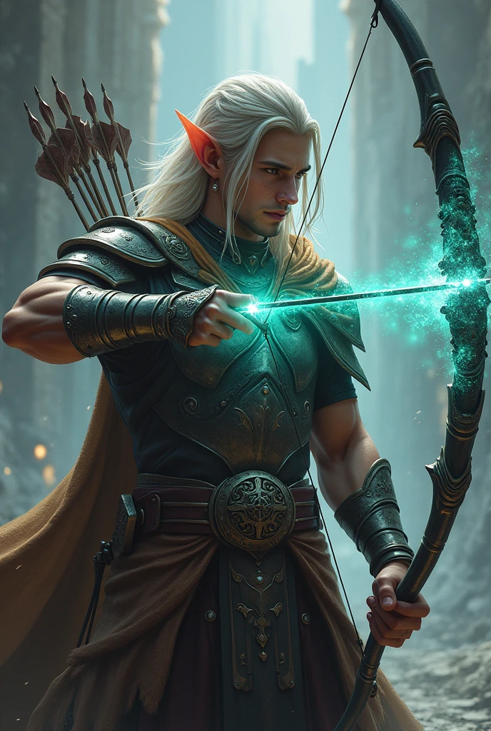 high details, best quality, 8k, [ultra detailed], masterpiece, best quality, (extremely detailed), dynamic angle, ultra wide shot, RAW, photorealistic, fantasy art, dnd art, rpg art, realistic art, a wide angle picture of a male elf cleric casting a spell, priest of light, cleric of light, full body, [[anatomically correct]]. dynamic position (1.5 intricate details, Masterpiece, best quality) casting a radiant spell (1.6 intricate details, Masterpiece, best quality) in a cemetery (1.5 intricate details, Masterpiece, best quality), a male wearing white heavy armor (1.4 intricate details, Masterpiece, best quality), holy symbol, blond hair, intense bright eyes, fantasy cemetery background (intense details), fighting an undead skeleton (1.4 intricate details, Masterpiece, best quality), night, moon light, stars (1.4 intricate details, Masterpiece, best quality), dynamic angle, (1.4 intricate details, Masterpiece, best quality) 3D rendering, high details, best quality, highres, ultra wide angle