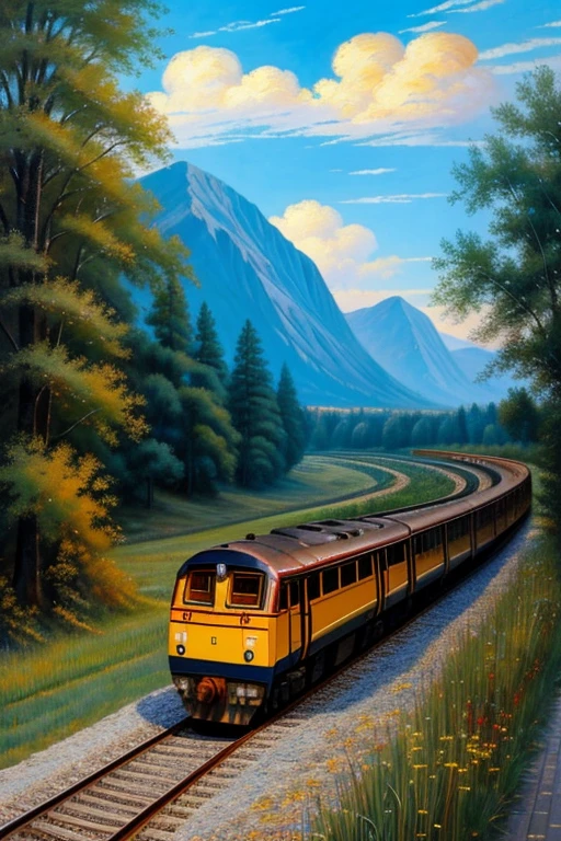 masterpiece，Paintings that look like masterpieces，Impressionist style，Railway