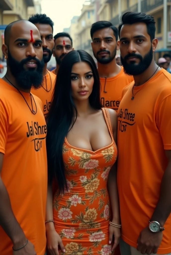 (Best Quality, 2k, Masterpiece, QHD: 1.3, A Handsome short haired african barbarian   man is surrounded by three women up against him touching him and gaze at him, at a mansion, wearing Tracksuits that show off body, perfect bodies, women: long flowing hair, flowers in hair, seductive, materials, golden hour, , jewelry, golden hour, photorealistic, masterpiece, in love, small grin, perfect faces, Flirtatious-groping 