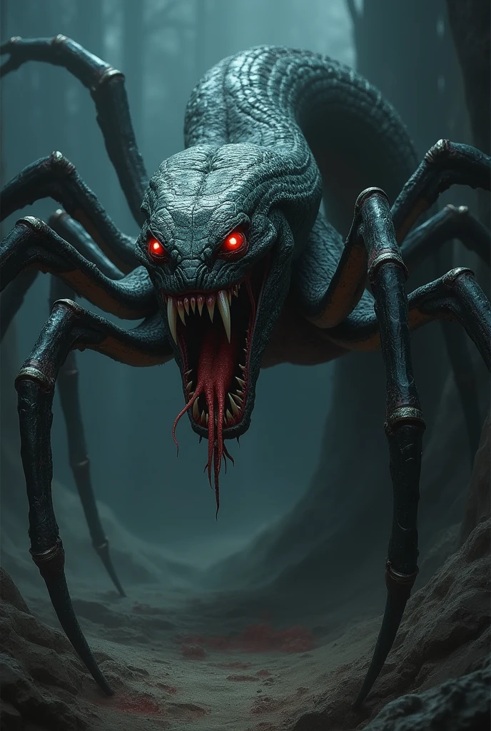 Create a half-dragon, half-spider hybrid 

