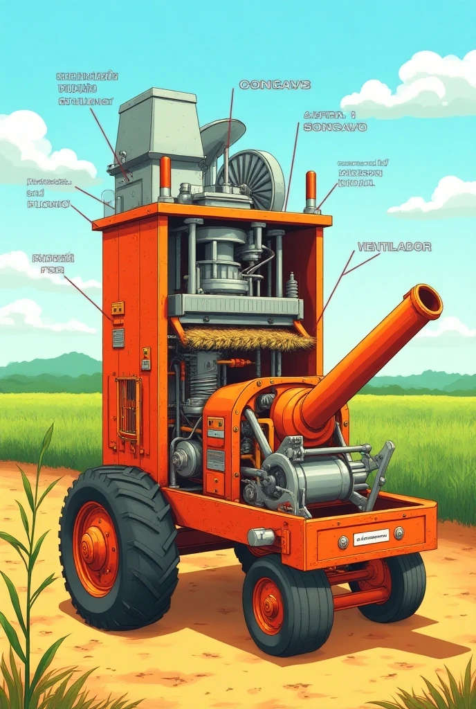<lora:SteampunkSchematicsv2-000009:1> SteampunkSchematics complicated combine harvester