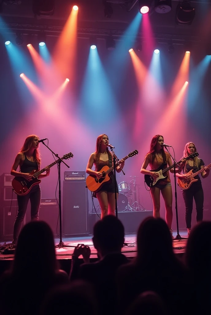 A super long shot photo taken by a drone of two very beautiful and glamorous white women, ages 30 and 34, strumming Gibson guitars while completely naked on a cliff-like coastline.、Rough sea and grassland on cliff、A scene from a promotional video clip in which the plump, sexy girls are shown completely naked strumming electric guitars.、She is shouting naked with her long hair flying.、Two large Marshall amps、A lot of wiring on the ground、Full body image from head to toe,very glamorous figure,dark Brunette straight long hair and shiny blonde short bob hair,Very large, pendulous breasts、Large sagging breasts that sway、a perfect glamorous mature woman's proportions、super realistic mature's body and skin,very huge sagging bare Breasts,very glamorous sexy plump naked women,Two mature musicians in stunning aerial shots by a professional photographer、A long shot of them looking tiny like grains of rice.、stray cat、Hair blowing in the strong wind、Seabirds、Spectacular natural scenery、Raging waves crashing against the rocks、Dangerous Rias Coast、The girls playing、だらしなく着ているネルshirtとビッグTshirt、Distressed denim and black Converse sneakers、