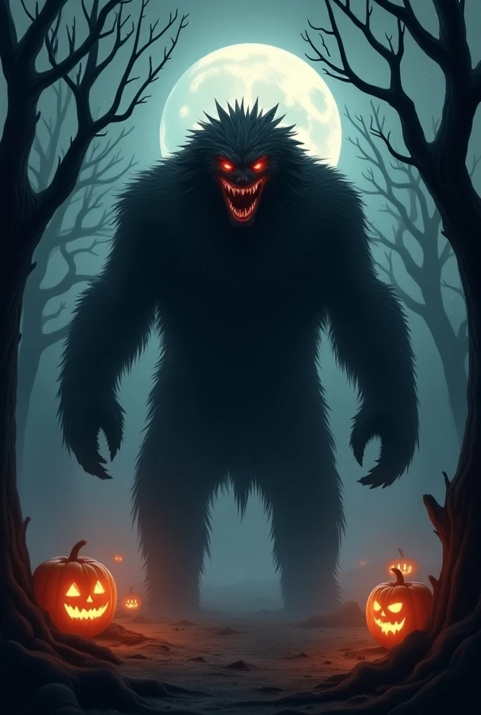 wide shot, (solo:1.2), evil pumpkin face, [a muscular man:werewolf sillhouette] (holding:1.1) pumpkin, messy fur, grin, crazy, halloween, wildfire in the night, (burning house:1.1) <lora:FilmVelvia3:0.6>, slate atmosphere, cinematic, dimmed colors, dark shot, muted colors, film grainy, lut, spooky