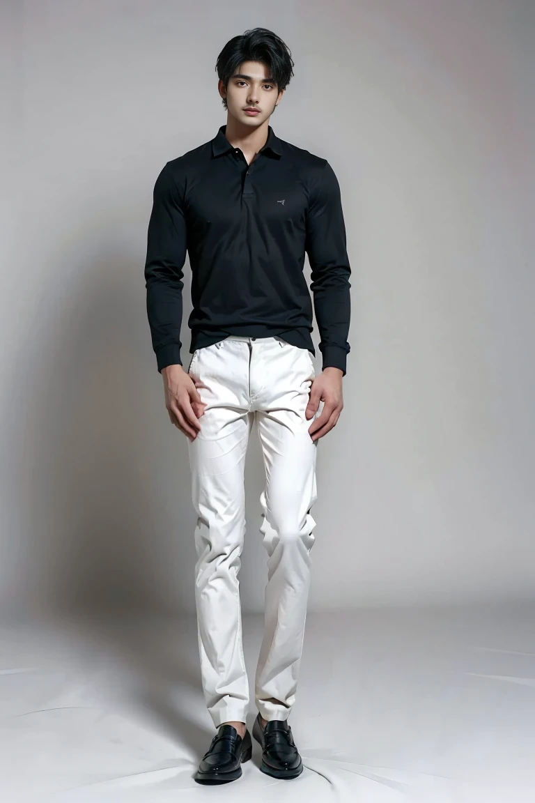 1man,
a muscular 30-year-old man in a white crochet shirt with semi open sleeves revealing part of the chest, with leather shoes, full body,
soft lighting,
masterpiece, best quality, 8k uhd, DSLR, film grain, Fujifilm XT3 photorealistic painting art by Midjourney and Greg Rutkowski