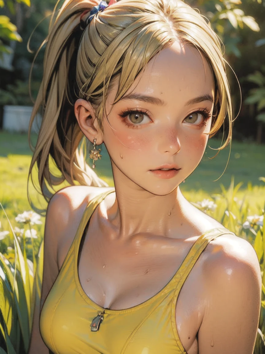 photoRealistic,Realistic, Alone, photoRealistic, Best Quality,  ultra high resolution ,  1 girl,, , Blonde in a ponytail, Wearing a yellow sundress, A gentle breeze blowing through the grass,, ,  1 girl,, beautiful, masterpiece, Best Quality,   very detailed face  , perfect lighting,  1 girl, Alone,, , Best Quality,  ultra high resolution , photoRealistic,, Super detailed,, masterpiece, Best Quality, , Nancy 1, 