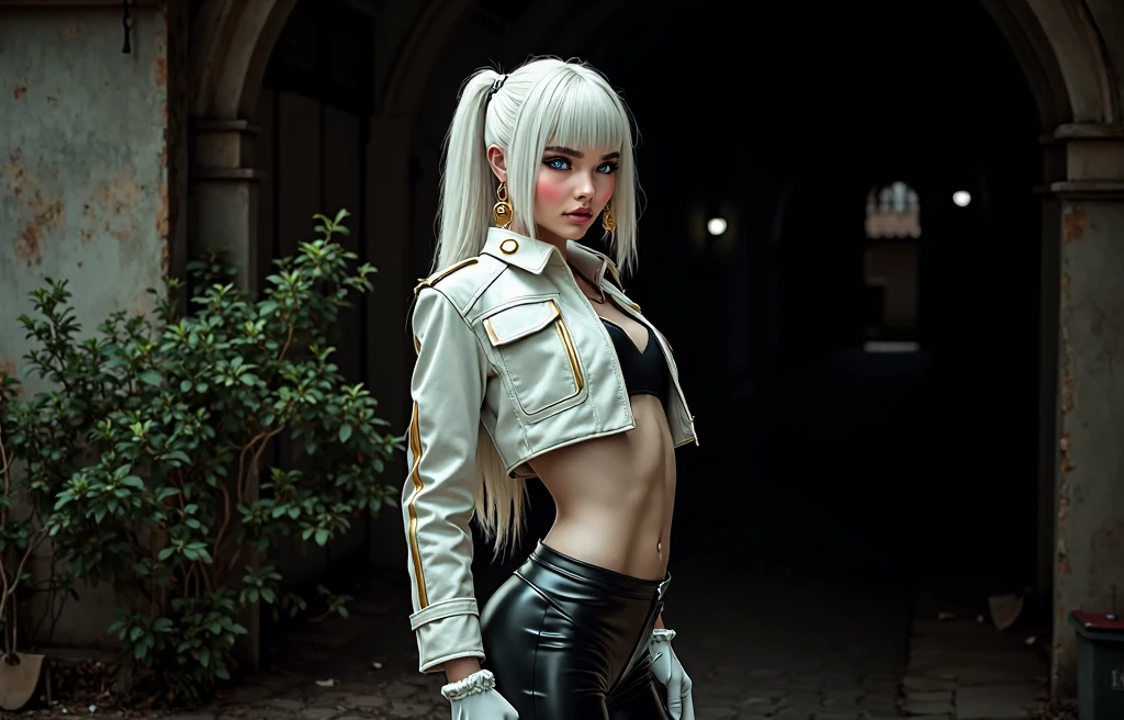 1girl,sexy_nun,black veil,red lips,white bikini,stomach cutout,navel,black long sleeves,black leather pants,black boots, <lora:ÐÐ´ÐµÐ¶Ð´Ð° Ð»Ð°ÑÐµÐºÑÐ½Ð°Ñ Ð¼Ð¾Ð½Ð°ÑÐºÐ° (1girl,sexy_nun,black veil,red lips,white bikini,stomach cutout,navel,black long sleeves,black leather pants,black boots):0.9>, <lora:Ð¤ÑÐ¸ÑÐµÐ½ Ð¿ÑÐ¾Ð²Ð¾Ð¶Ð°ÑÑÐ°Ñ Ð² Ð¿Ð¾ÑÐ»ÐµÐ´Ð½Ð¸Ð¹ Ð¿ÑÑÑ(aafrie,long hair, white hair,twintails, pointy ears,earrings, thick eyebrows,(ÑÐ¼ Ð¾Ð´ÐµÐ¶Ð´Ñ):0.8>,aafrie, long hair, (white hair), 2twintails, pointy ears, earrings, thick eyebrows,green eyes, small breasts, flat, 1girl in full growth, best quality, masterpiece, ultra-detailed, high quality, perfect nose, highly detailed skin, warm skin tone, defiance512, RAW photo, best quality, high resolution, (masterpiece), dreamlike, dreamy, modelshoot style, analog style, tonemapping, photorealistic, professional photography, sharp focus, HDR, 8K resolution, intricate detail, sophisticated detail, hyper detailed, (depth of field), highlight and shadow, volumetric lighting, cinematic bloom, professional light, looking at viewer, blotchy,