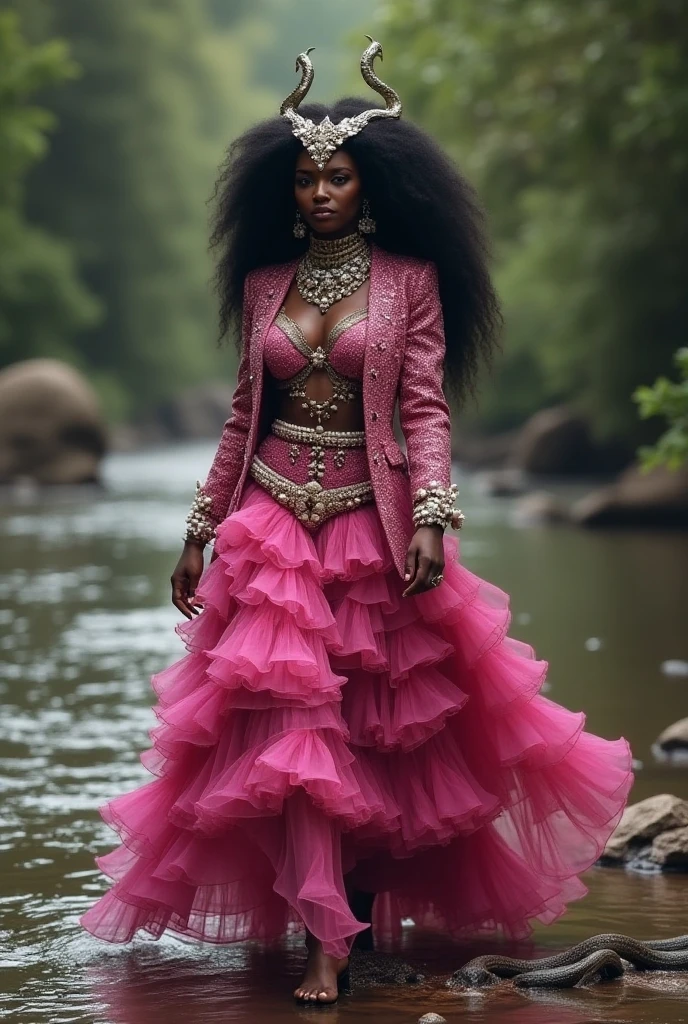 a black woman in a purple, velvet dress, posing for a picture, draped in velvety purple, purple dress, draped in purple, light hues, gold glow, black aura, wearing a dress of velvety purple, glowing black aura, gorgeous woman, purple clothes, shining golden hour, bathed in light, big hair, full body pose