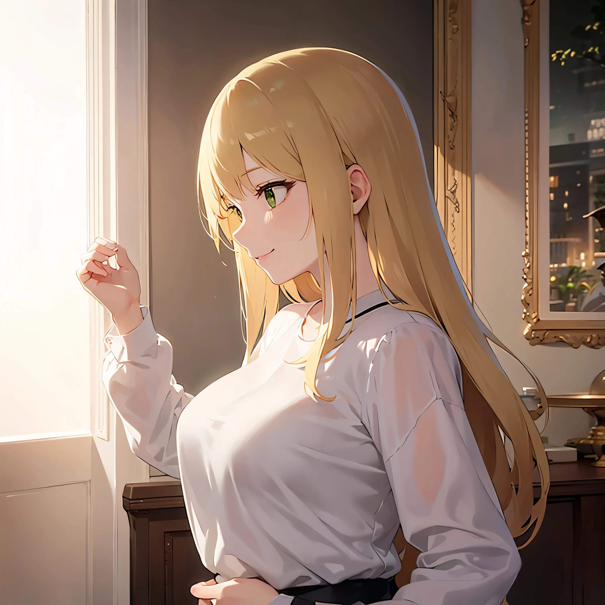 zori，glass，Long-haired girl，Vacated，Light，HD beauty CG